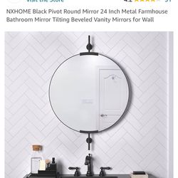 24in Round Pivot Mirror 