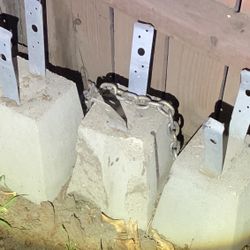 Concrete Pier Block With Straps