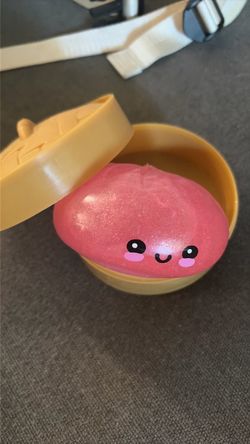 Pink dumpling
