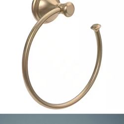 Delta Cassidy Wall Mount Round Open Towel Ring Bath Hardware Accessory in Champagne Bronze