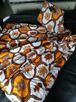African 2 pocket print skirt 3pc set