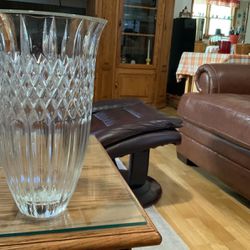 Marquis By Waterford Shelton 12 Inch Crystal Vase. Very Heavy. 