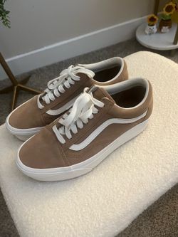 Original Vans Platforms size 10 Female Beige