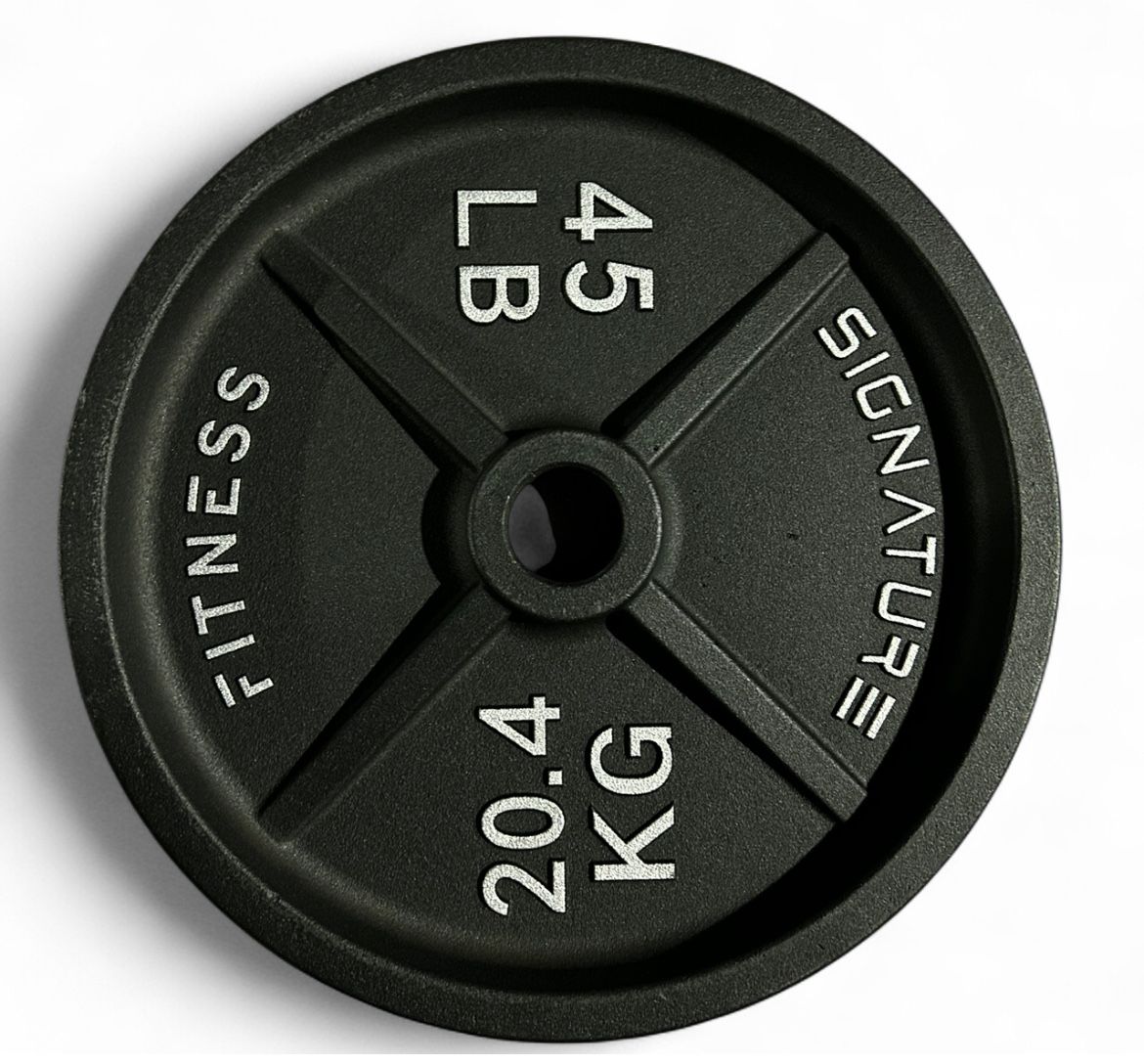 Signature Fitness Quality Cast Iron Standard Weight Plates x2 pairs