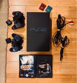 PlayStation 2 Console With Wires 🖤💙 PS2