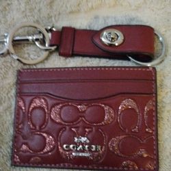 Coach Card Case And Key Charm