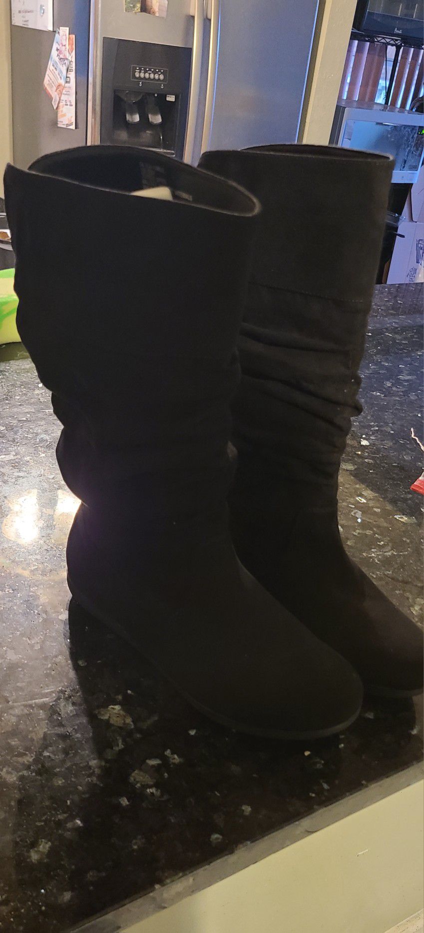 Size 8 Black Suede Boots