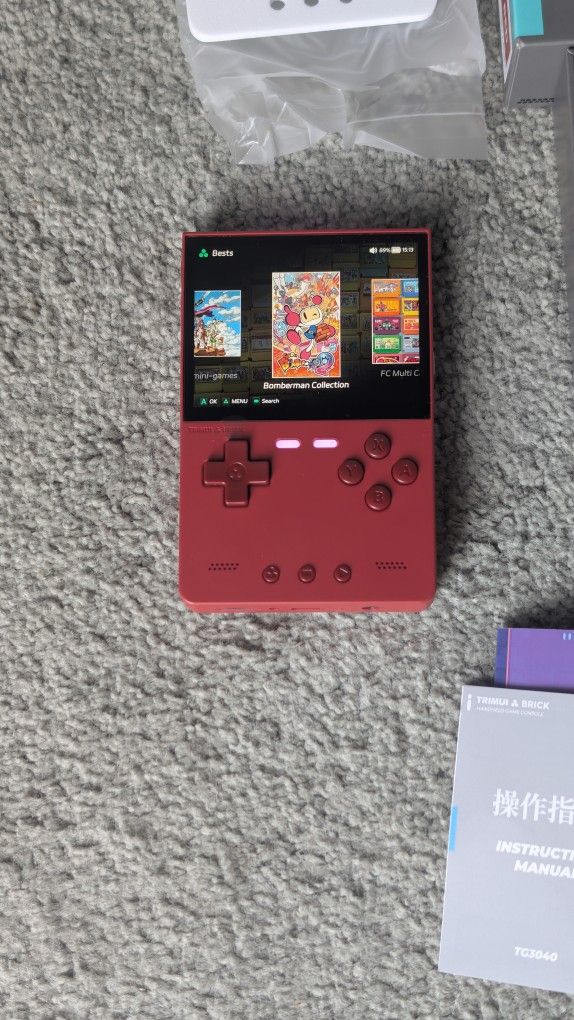 Trimui Brick Berry ( Red ) With 64gb Micro SD Card With 12k Games Brand New. 