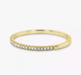 New 18 k yellow gold wedding ring set engagement ring