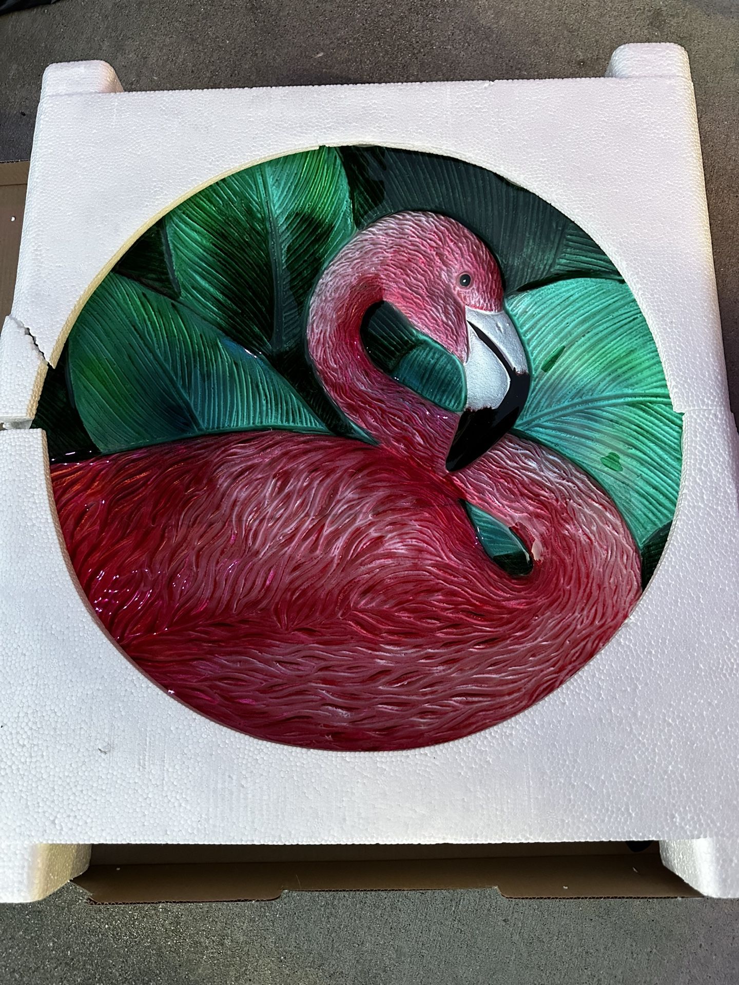 Glass Bird Bath with Stand