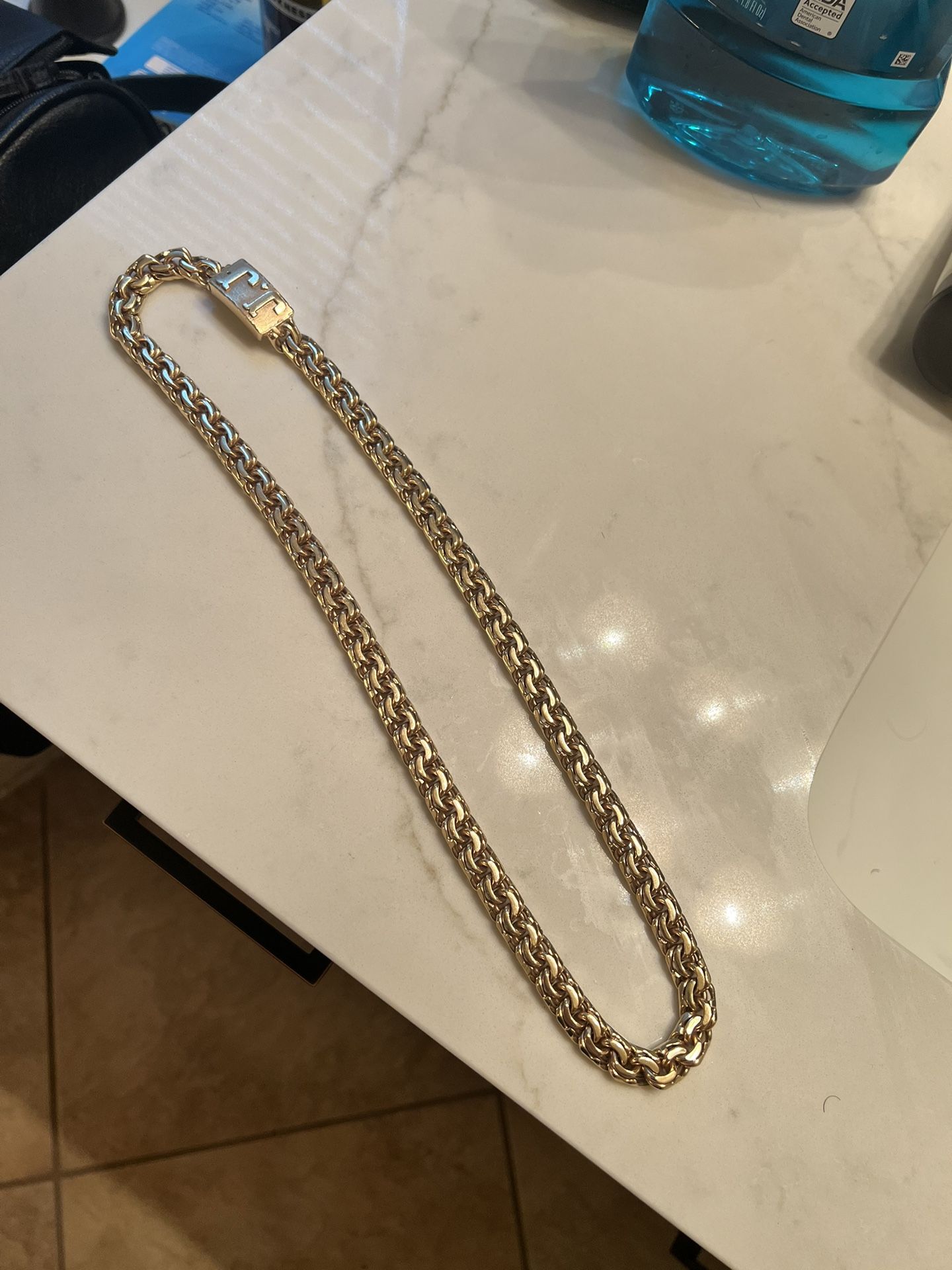 10K Chino Link Necklace/chain 200g 26”