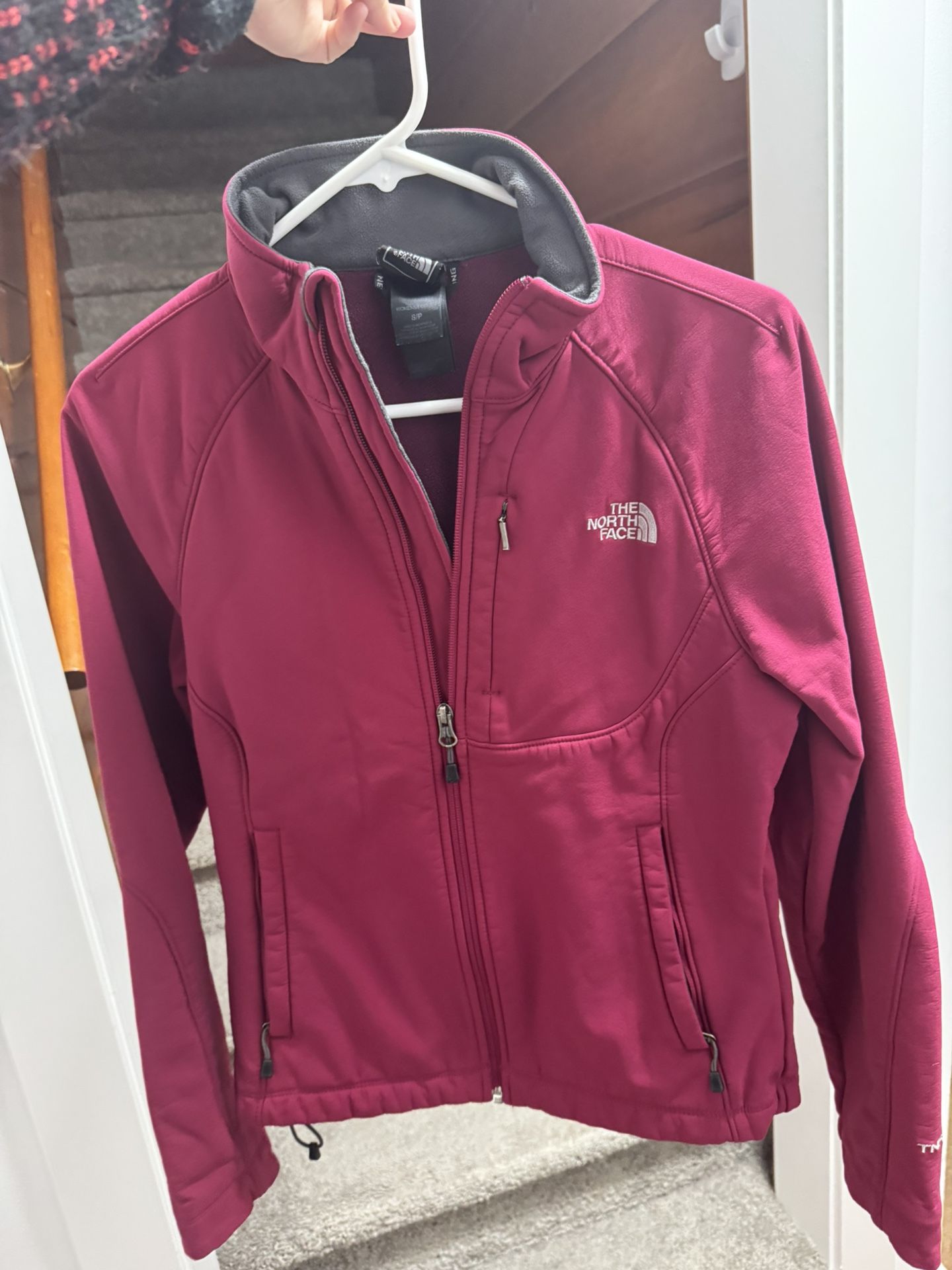 pink northface windbreaker