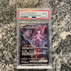 Team Rockets Mewtwo Ex SIR 231/182 PSA 10