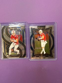 2x Drake Maye Rookie Cards Select 2024 Patriots