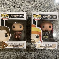 Funko Pop FireFly Captain Malcolm Reynolds (#135) & Jayne Cobb (#138)