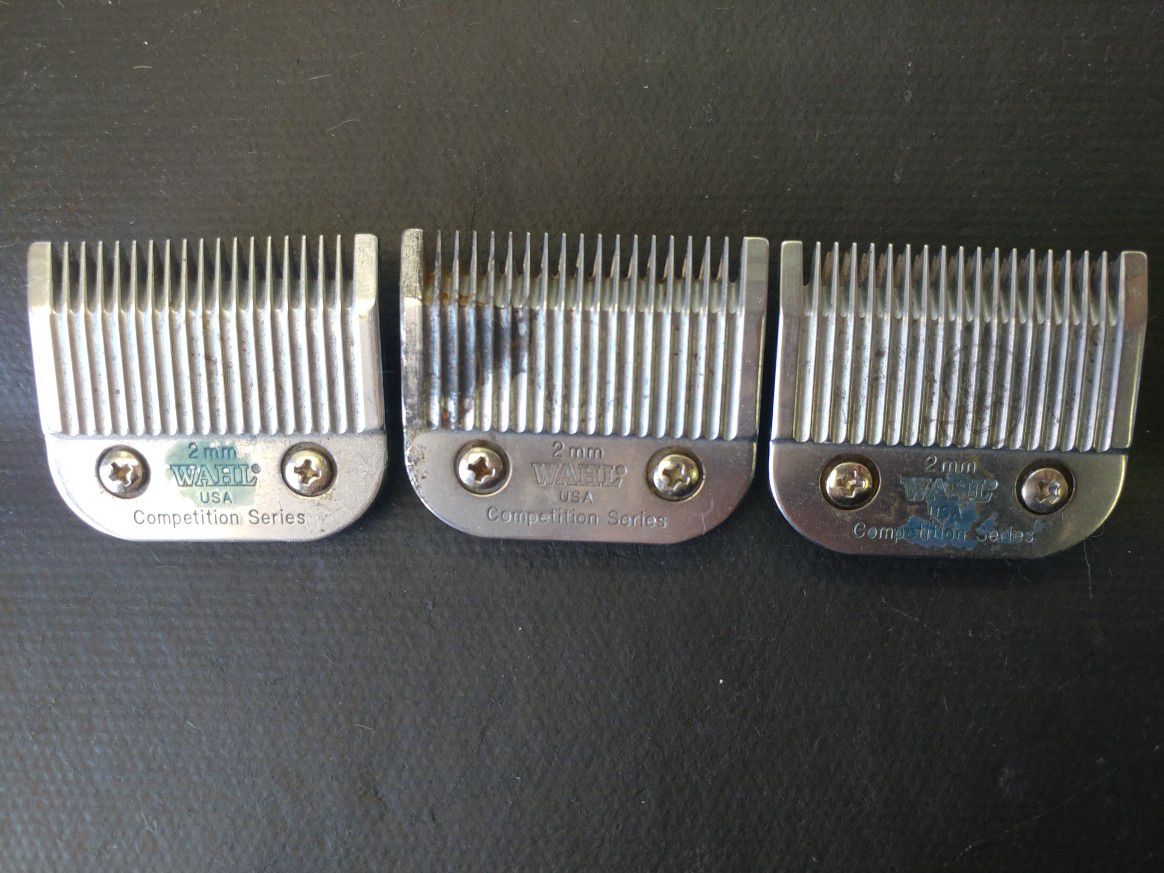 3 Wahl #9 blades 2mm dog and animal grooming