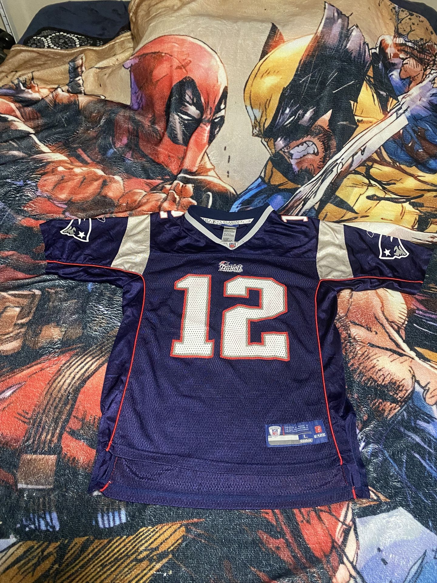 Reebok New England Patriots Tom Brady #12 jersey size: Large (14-16) #NFL