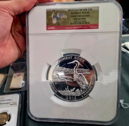 2015-P Bombay Hook, Delaware America the Beautiful 5 oz Silver Quarter