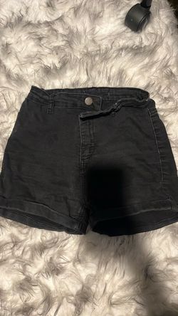 Black tight jean shorts