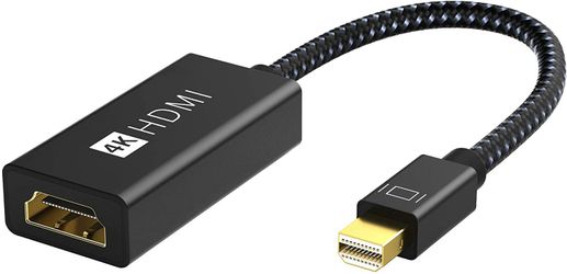 4K Active Mini DisplayPort(Thunderbolt) to HDMI Adapter - 4K 60Hz [0.24m/0.65FT, Super Slim] Thunderbolt to HDMI Adapter