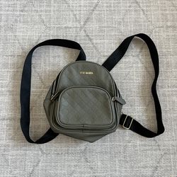 Steve Madden Women’s Grey Preppy Casual Everyday Mini Backpack Bag