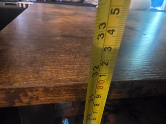 Desk and small round table