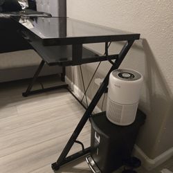 Black Glass Desk