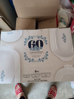 Vintage Corning Ware Cornflower Blue 6ps