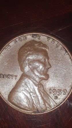 1957d lincoln wheat penny error on date