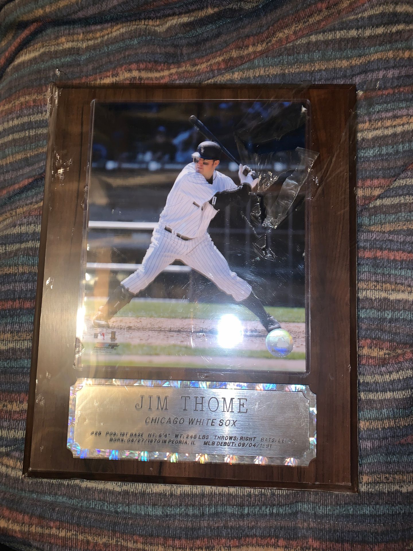 Jim Thome Chicago white Sox baseball plaque