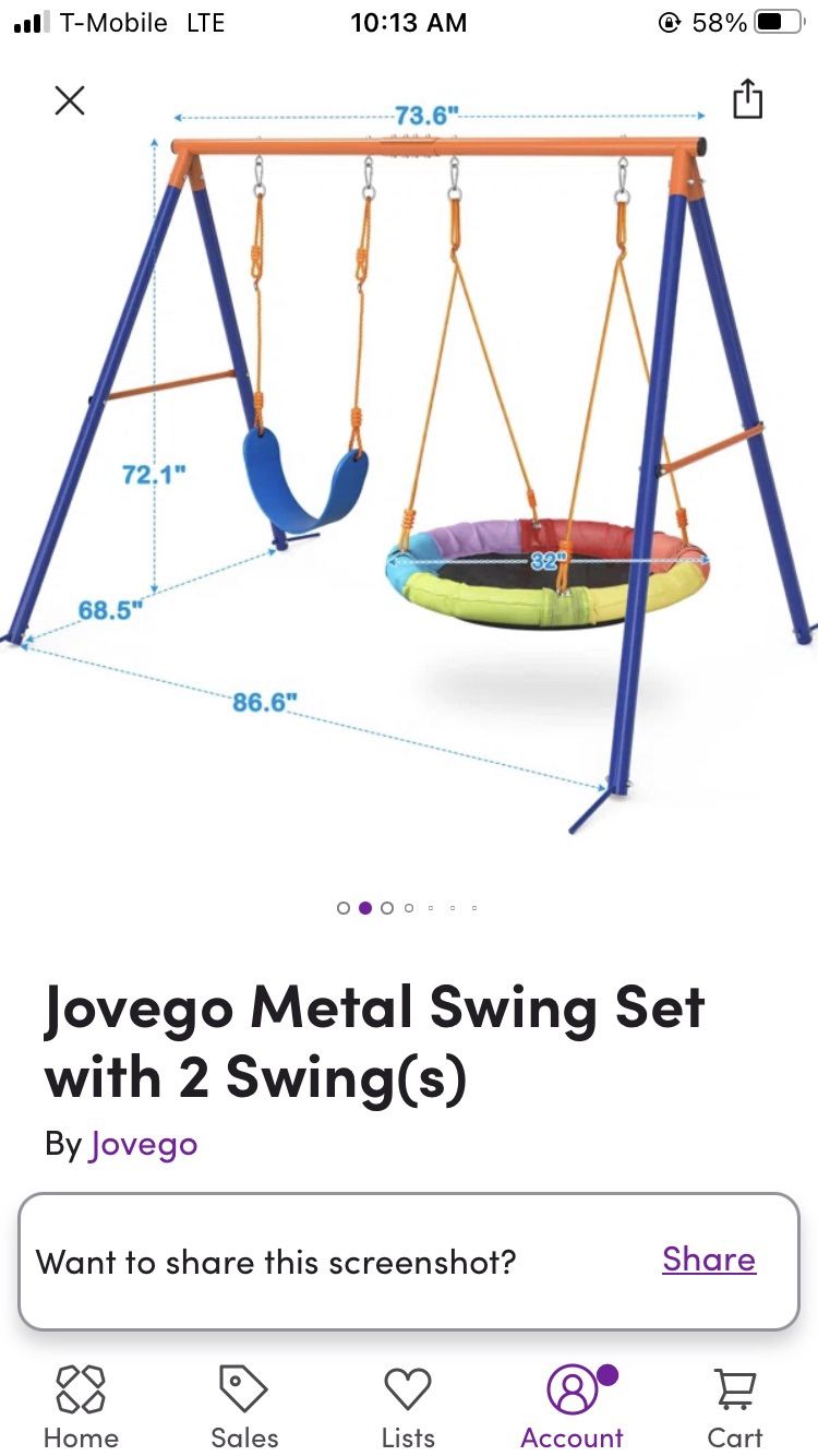 Swing Set New Unopened Price Dropped 