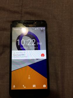 Alcatel finger print reader phone, forgot password so it’s locked. With minor cracks but still works .