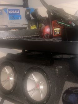 4 CVR 12s strapped and ready in a 4 12 box with 5k watt Monoblock amplifier