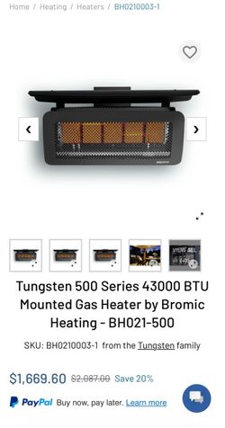 Bromic Tungsten 500 Series Mounted Gas Heater