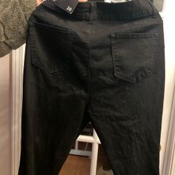 Size 20 Black Ripped Holes New With Tags 