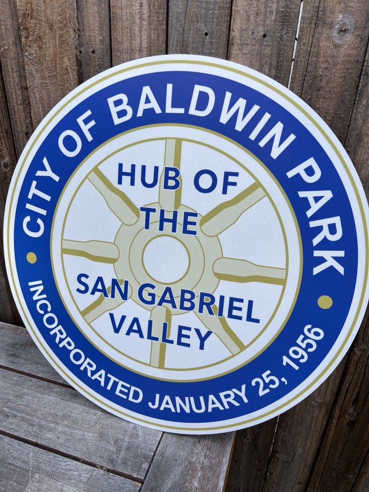 24" City Of Baldwin Park Aluminum Reflective Street Sign