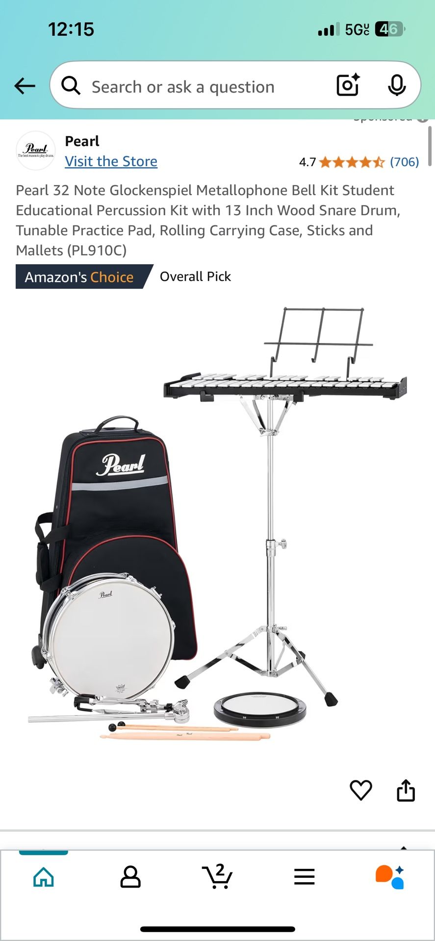 Pearl Snare And Bells
