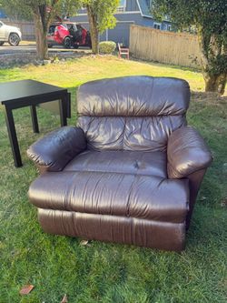 Brown leather chair