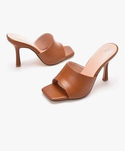 6.5 Brown Open Toe Heels