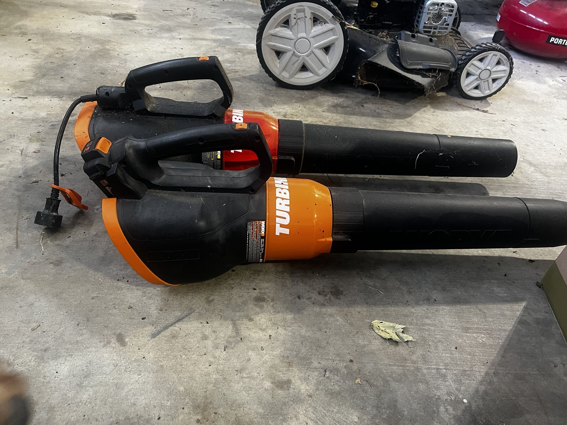 Two Blowers And Push Mower For Sale