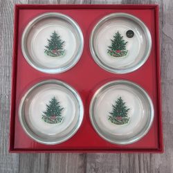 Christmas Tree Glass Coasters 