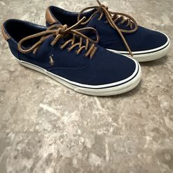 Polo Ralph Lauren Men’s 9.5 Navy Blue Thornton Sneaker Shoes