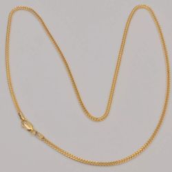 Franco chain 18k yellow gold necklace choker 16 inches