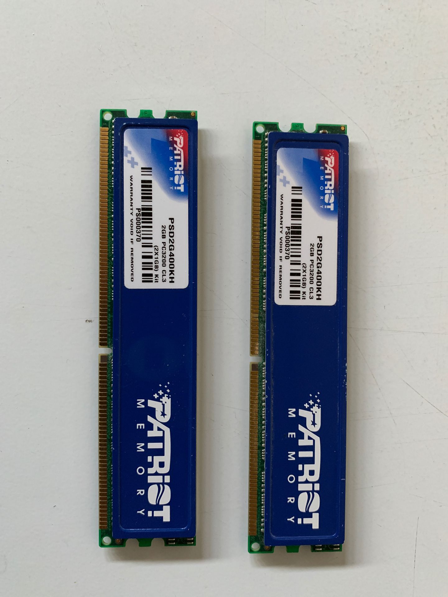 4GB (2 x 2 GB PC3200 Cl3) Desktop Computer Memory Ram/ Used/ Working