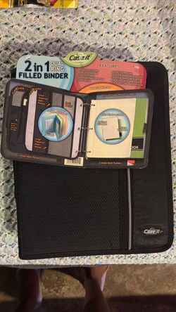 Case-it 2-in-1 Dual Ring Filled Binder