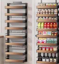 8-Tier Over The Door Pantry Organizer – Space Saving Storage Rack for Kitchen & Closet