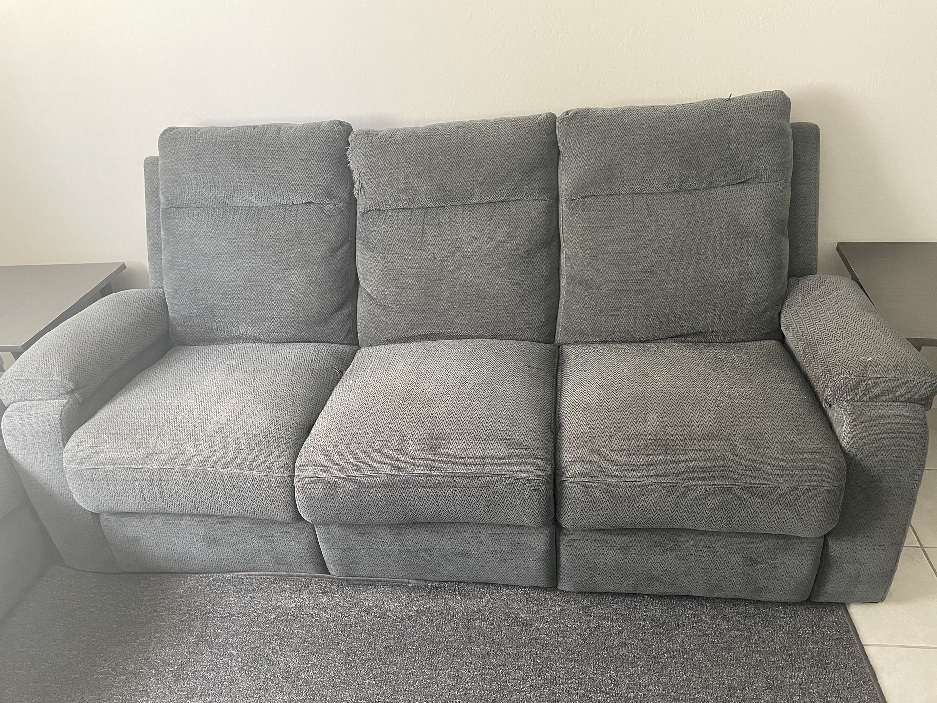 Sofa + Love Seat (with Cup Holder , Manual Reclining )