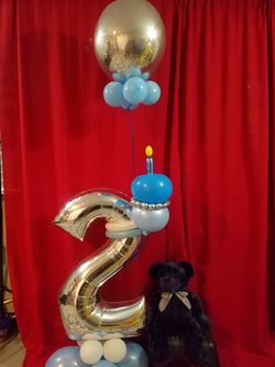 2nd birthday balloon bouquet