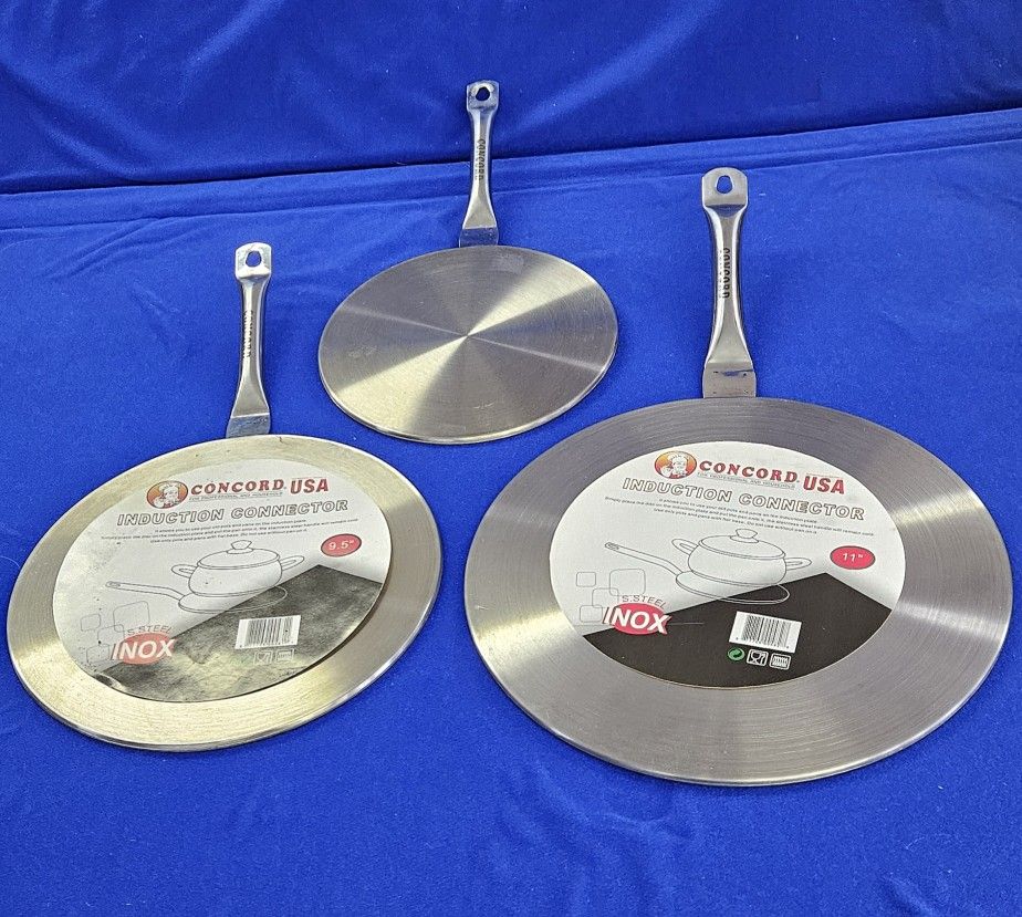NEW Set of 3 Induction Cooktop Stainless Steel Converter Discs