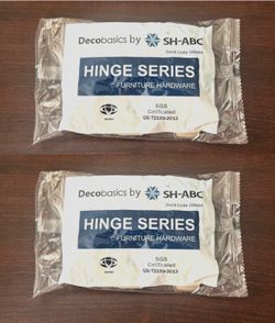 15 Bags -Twin Packs Decobasics SH-ABC 300464 Furniture Hardware Steel Cabinet Hinge